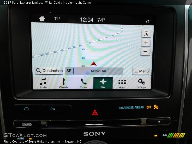 Navigation of 2017 Explorer Limited