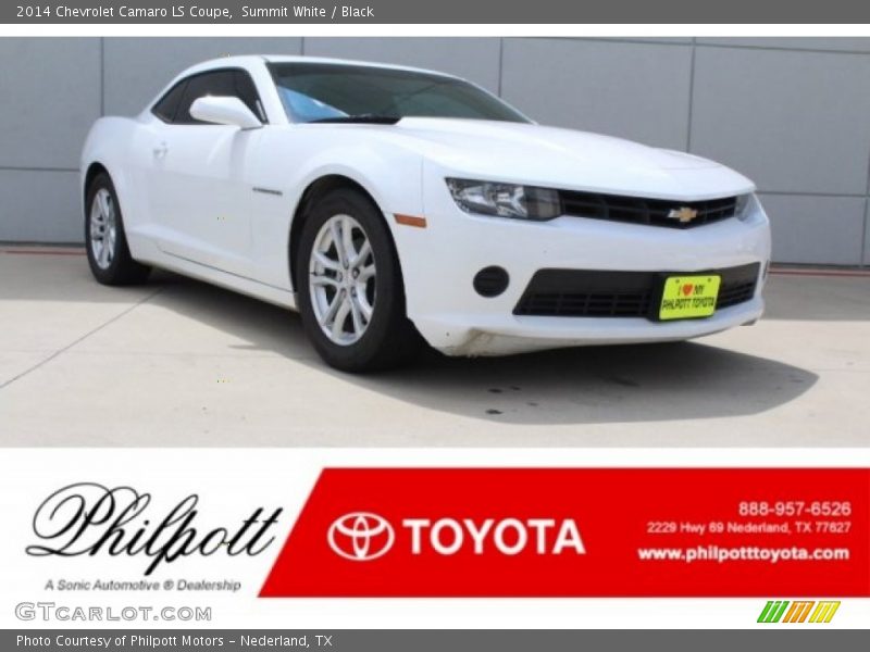 Summit White / Black 2014 Chevrolet Camaro LS Coupe