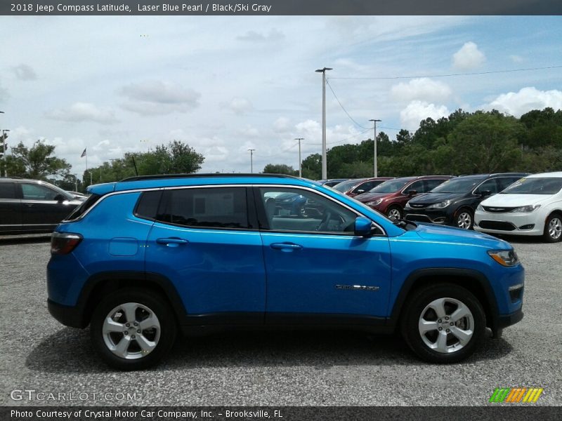 Laser Blue Pearl / Black/Ski Gray 2018 Jeep Compass Latitude