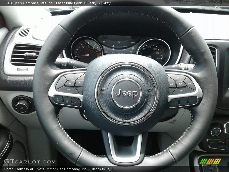 Laser Blue Pearl / Black/Ski Gray 2018 Jeep Compass Latitude