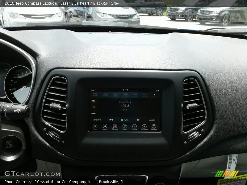 Laser Blue Pearl / Black/Ski Gray 2018 Jeep Compass Latitude