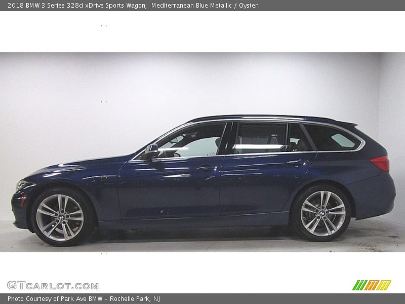 Mediterranean Blue Metallic / Oyster 2018 BMW 3 Series 328d xDrive Sports Wagon