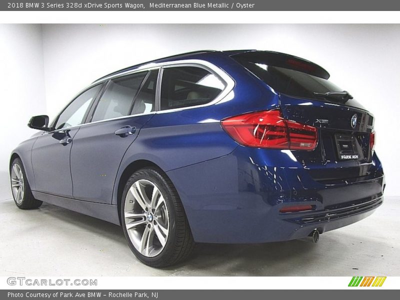 Mediterranean Blue Metallic / Oyster 2018 BMW 3 Series 328d xDrive Sports Wagon