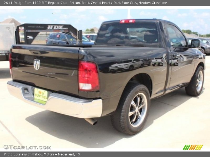 Brilliant Black Crystal Pearl / Dark Slate Gray/Medium Graystone 2011 Dodge Ram 1500 SLT Regular Cab
