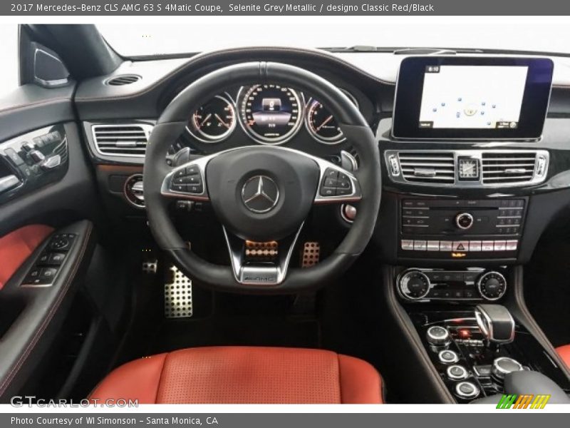 Selenite Grey Metallic / designo Classic Red/Black 2017 Mercedes-Benz CLS AMG 63 S 4Matic Coupe