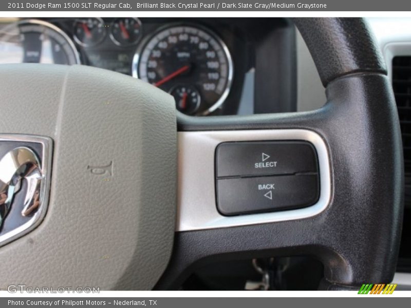 Brilliant Black Crystal Pearl / Dark Slate Gray/Medium Graystone 2011 Dodge Ram 1500 SLT Regular Cab