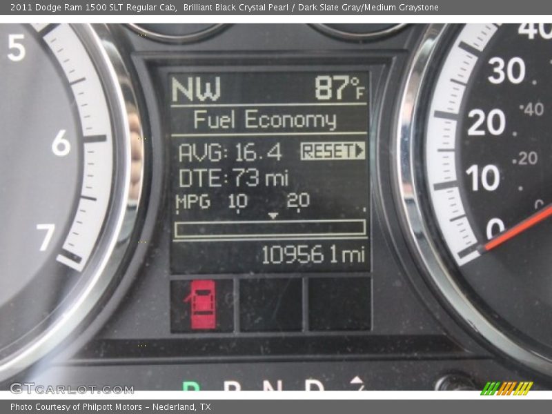 Brilliant Black Crystal Pearl / Dark Slate Gray/Medium Graystone 2011 Dodge Ram 1500 SLT Regular Cab