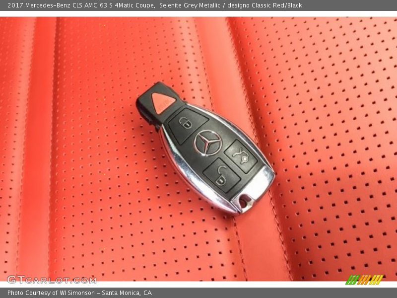 Selenite Grey Metallic / designo Classic Red/Black 2017 Mercedes-Benz CLS AMG 63 S 4Matic Coupe
