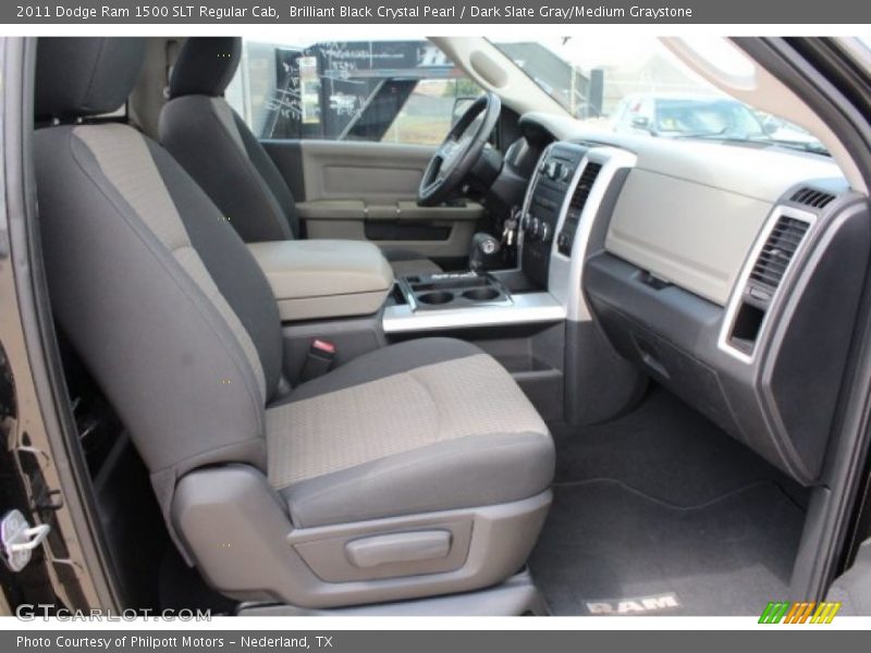 Brilliant Black Crystal Pearl / Dark Slate Gray/Medium Graystone 2011 Dodge Ram 1500 SLT Regular Cab