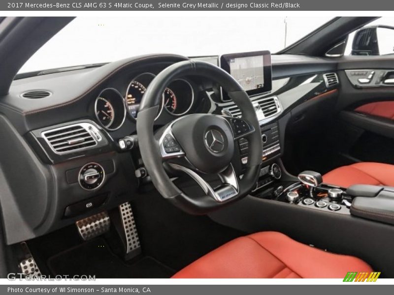 Selenite Grey Metallic / designo Classic Red/Black 2017 Mercedes-Benz CLS AMG 63 S 4Matic Coupe