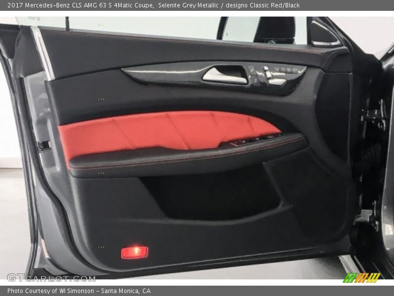 Selenite Grey Metallic / designo Classic Red/Black 2017 Mercedes-Benz CLS AMG 63 S 4Matic Coupe