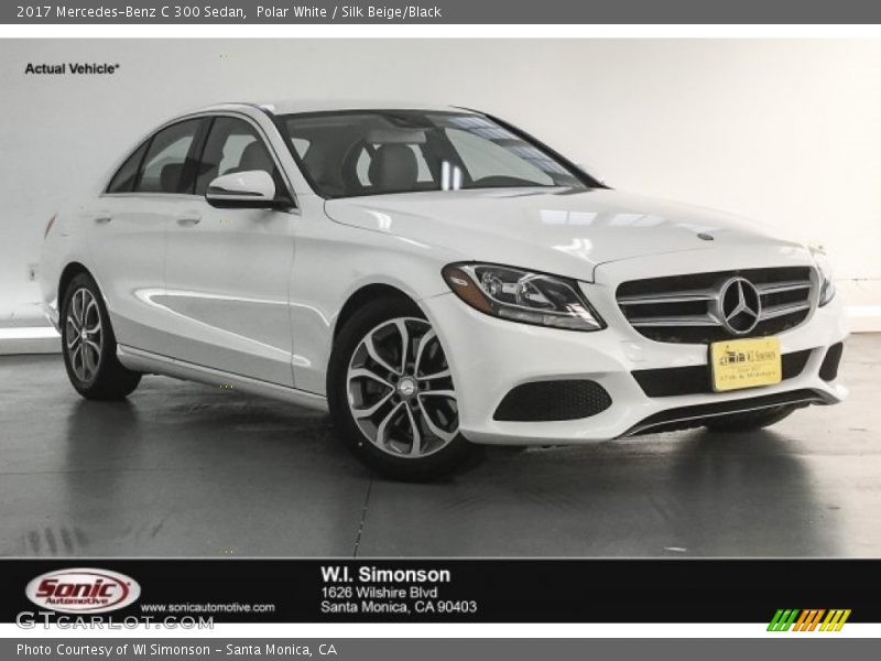 Polar White / Silk Beige/Black 2017 Mercedes-Benz C 300 Sedan