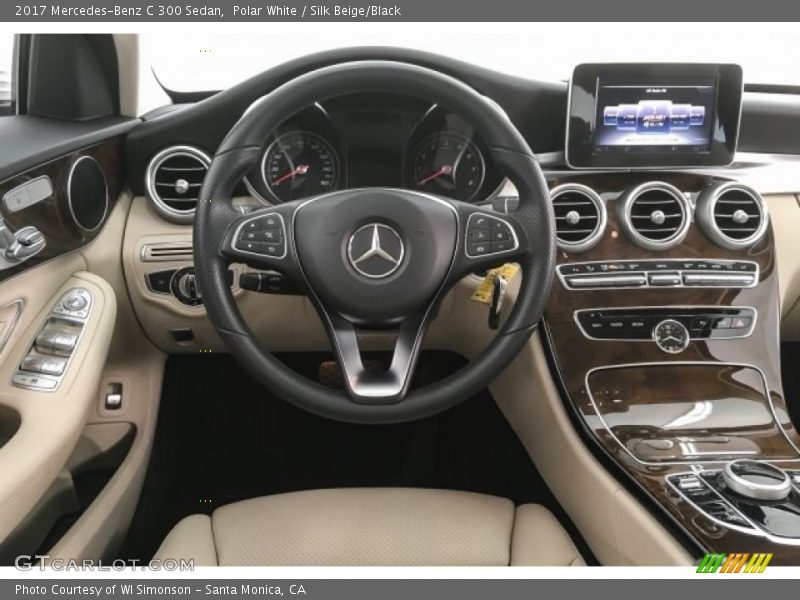 Polar White / Silk Beige/Black 2017 Mercedes-Benz C 300 Sedan