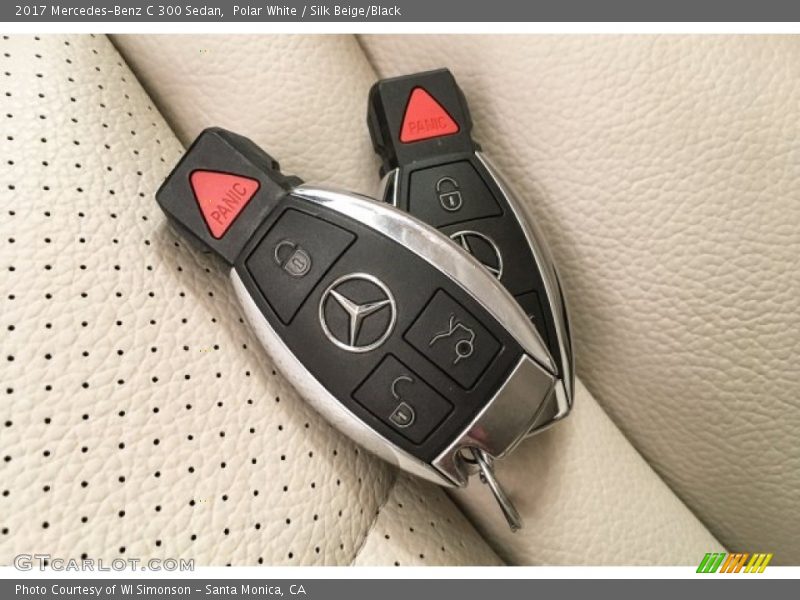 Polar White / Silk Beige/Black 2017 Mercedes-Benz C 300 Sedan