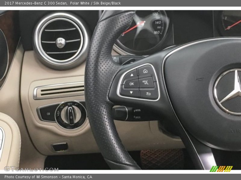 Polar White / Silk Beige/Black 2017 Mercedes-Benz C 300 Sedan