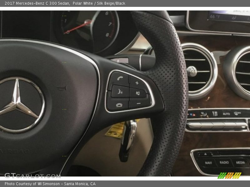 Polar White / Silk Beige/Black 2017 Mercedes-Benz C 300 Sedan