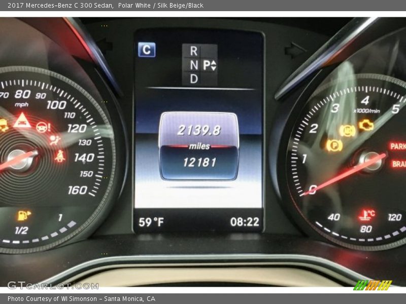 Polar White / Silk Beige/Black 2017 Mercedes-Benz C 300 Sedan