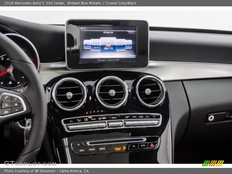 Brilliant Blue Metallic / Crystal Grey/Black 2018 Mercedes-Benz C 300 Sedan