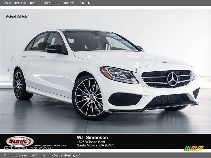 Polar White / Black 2018 Mercedes-Benz C 300 Sedan