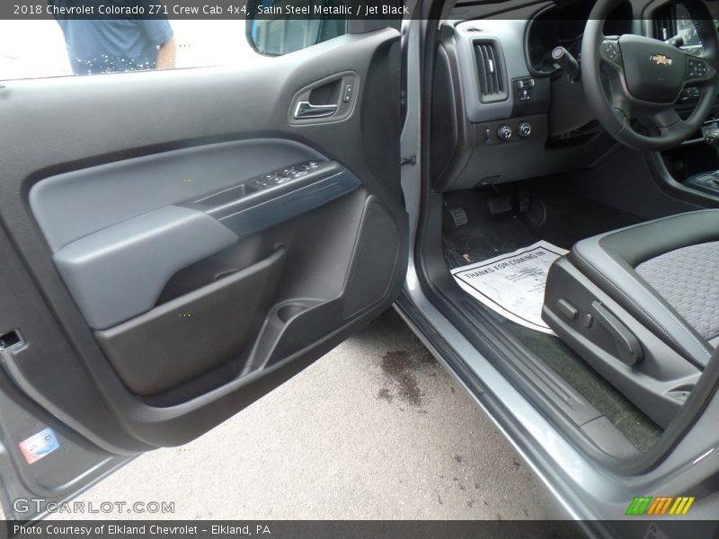 Satin Steel Metallic / Jet Black 2018 Chevrolet Colorado Z71 Crew Cab 4x4