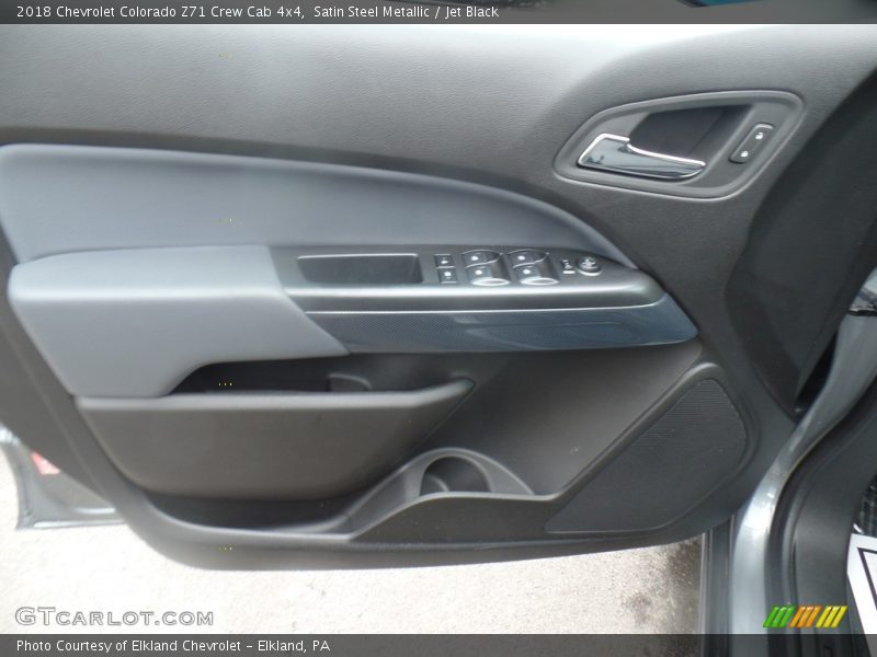 Satin Steel Metallic / Jet Black 2018 Chevrolet Colorado Z71 Crew Cab 4x4