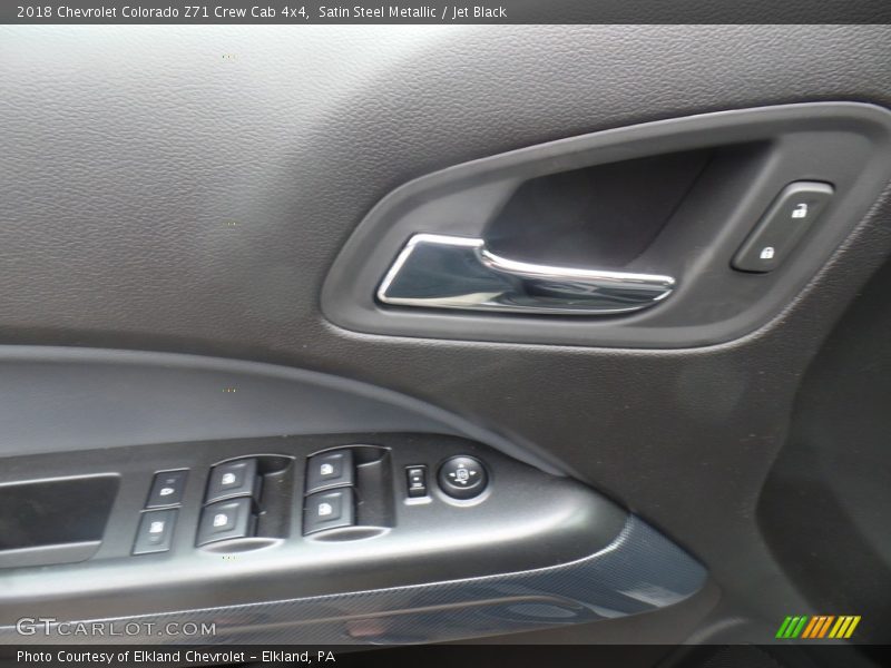 Satin Steel Metallic / Jet Black 2018 Chevrolet Colorado Z71 Crew Cab 4x4
