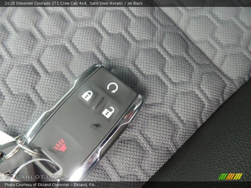 Satin Steel Metallic / Jet Black 2018 Chevrolet Colorado Z71 Crew Cab 4x4