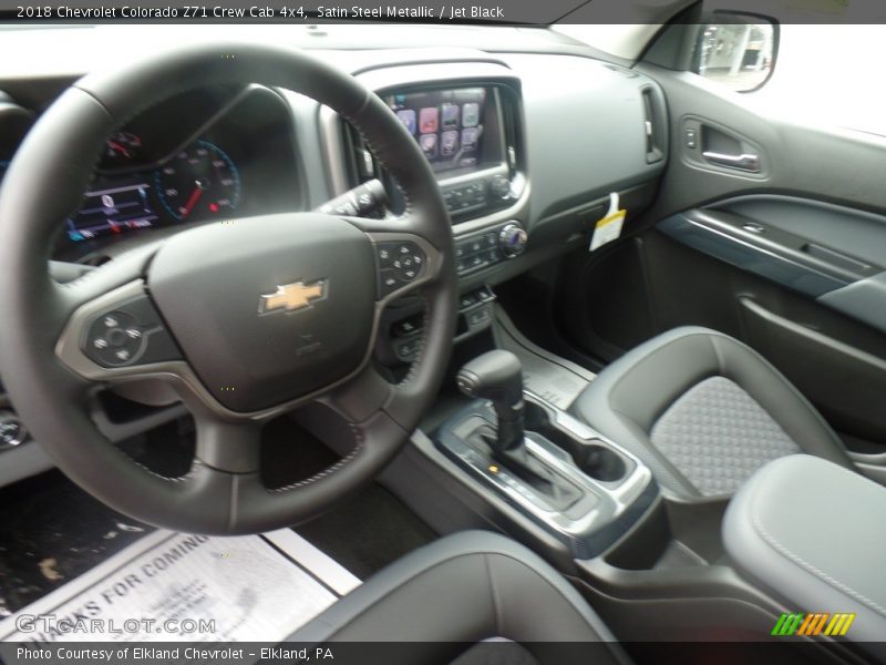 Satin Steel Metallic / Jet Black 2018 Chevrolet Colorado Z71 Crew Cab 4x4