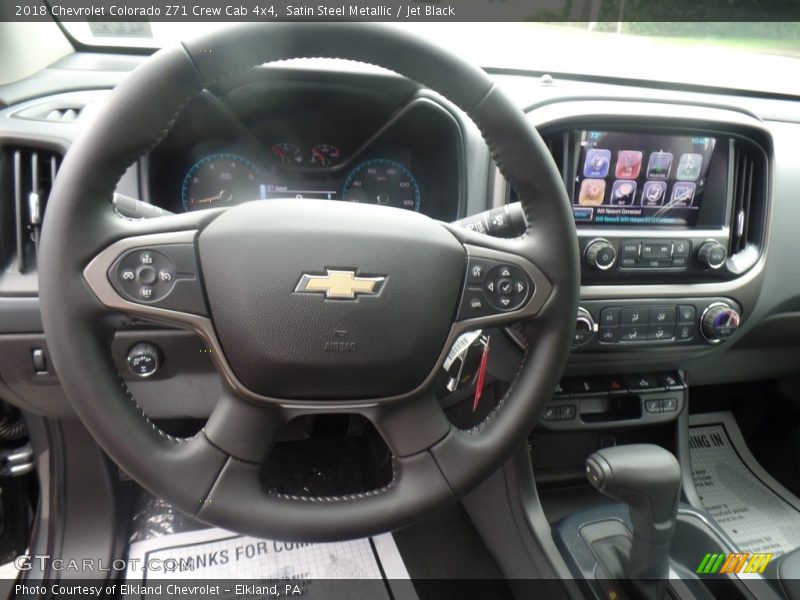Satin Steel Metallic / Jet Black 2018 Chevrolet Colorado Z71 Crew Cab 4x4