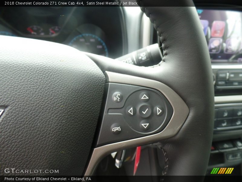 Satin Steel Metallic / Jet Black 2018 Chevrolet Colorado Z71 Crew Cab 4x4