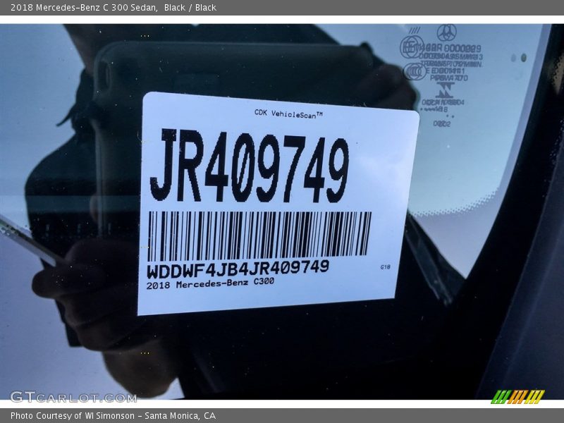 Black / Black 2018 Mercedes-Benz C 300 Sedan