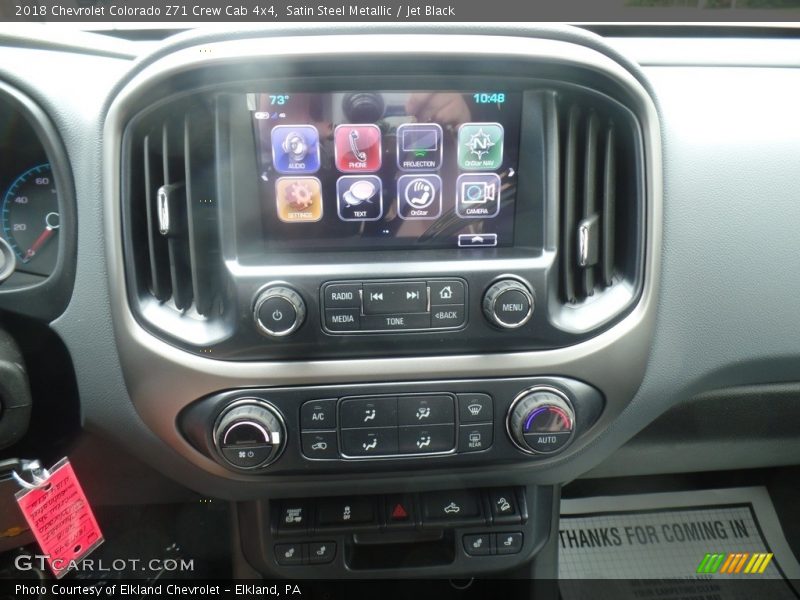 Satin Steel Metallic / Jet Black 2018 Chevrolet Colorado Z71 Crew Cab 4x4