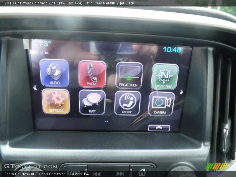 Satin Steel Metallic / Jet Black 2018 Chevrolet Colorado Z71 Crew Cab 4x4