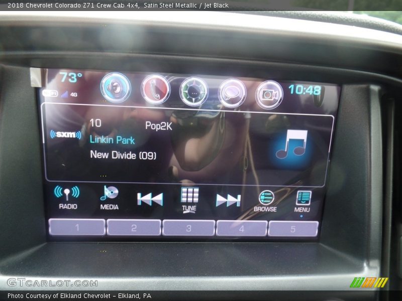 Satin Steel Metallic / Jet Black 2018 Chevrolet Colorado Z71 Crew Cab 4x4