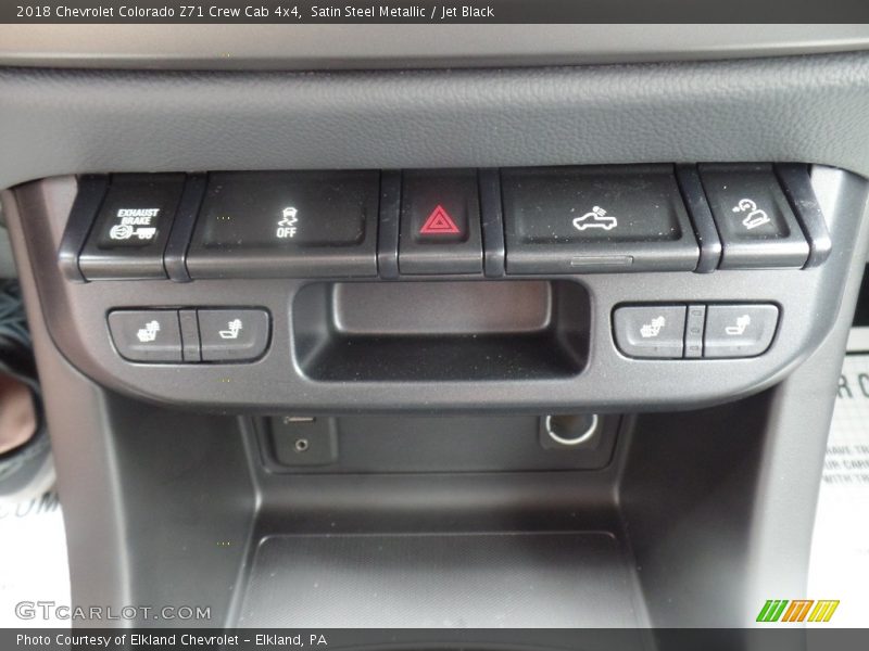 Satin Steel Metallic / Jet Black 2018 Chevrolet Colorado Z71 Crew Cab 4x4