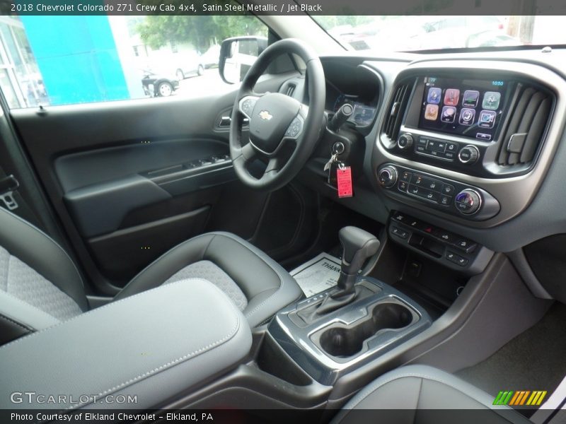 Satin Steel Metallic / Jet Black 2018 Chevrolet Colorado Z71 Crew Cab 4x4