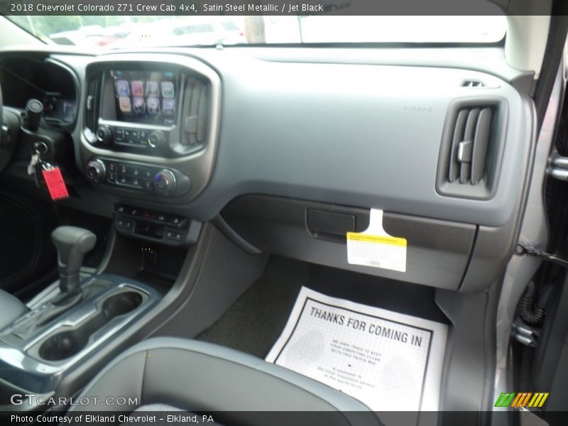 Satin Steel Metallic / Jet Black 2018 Chevrolet Colorado Z71 Crew Cab 4x4