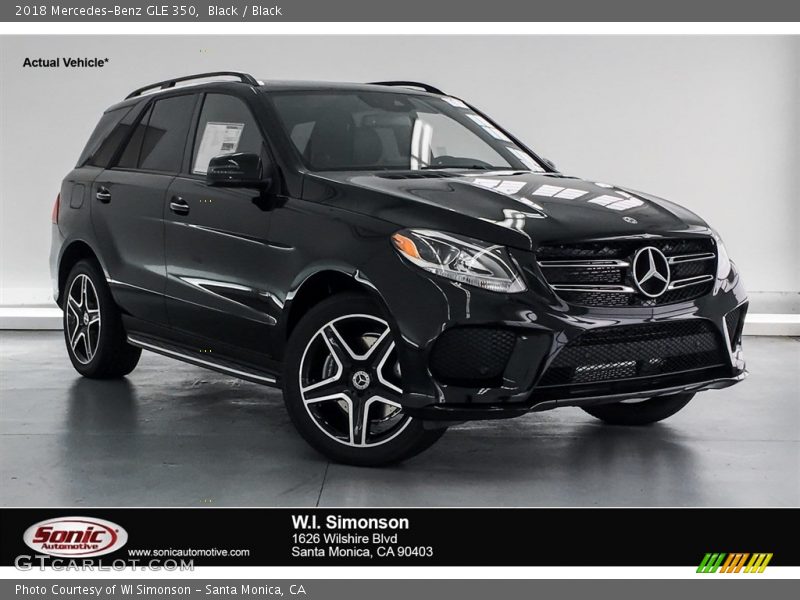 Black / Black 2018 Mercedes-Benz GLE 350