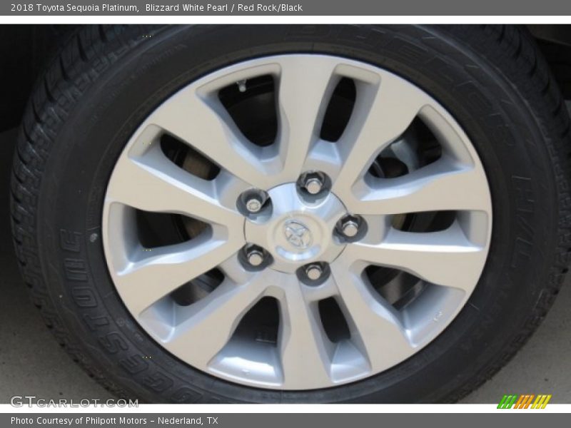 Blizzard White Pearl / Red Rock/Black 2018 Toyota Sequoia Platinum