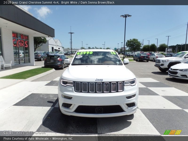 Bright White / Dark Sienna Brown/Black 2018 Jeep Grand Cherokee Summit 4x4