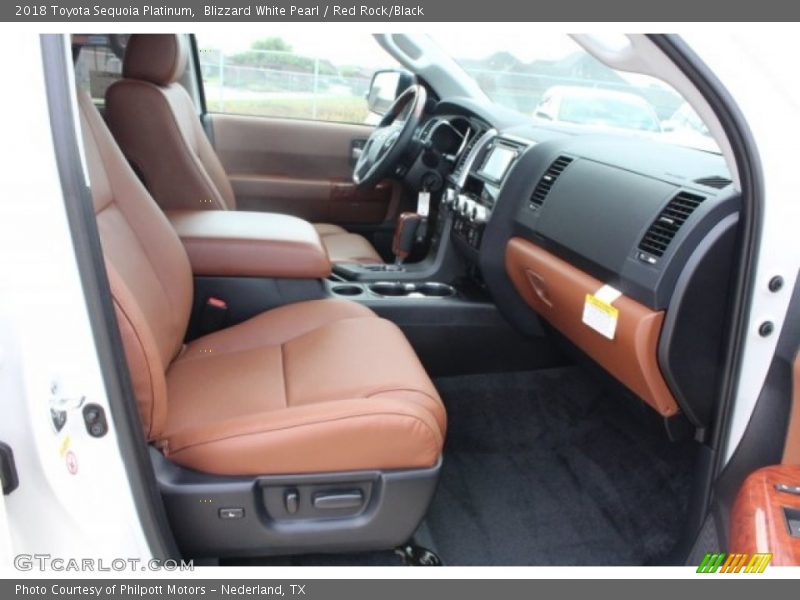Blizzard White Pearl / Red Rock/Black 2018 Toyota Sequoia Platinum