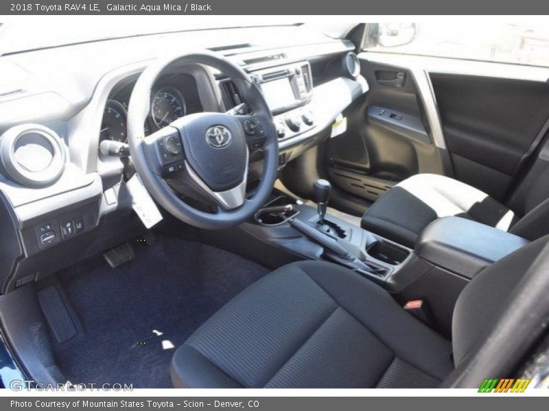 Galactic Aqua Mica / Black 2018 Toyota RAV4 LE