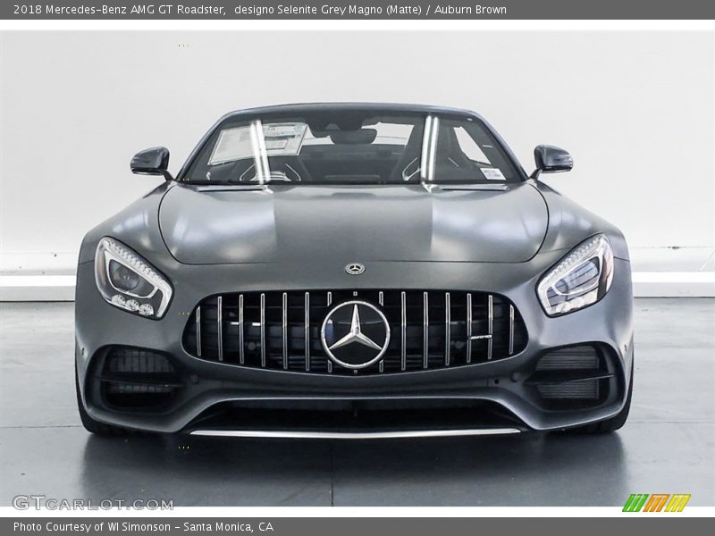 designo Selenite Grey Magno (Matte) / Auburn Brown 2018 Mercedes-Benz AMG GT Roadster