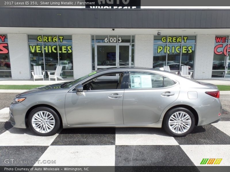 Silver Lining Metallic / Parchment 2017 Lexus ES 350