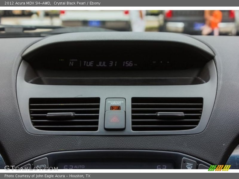 Crystal Black Pearl / Ebony 2012 Acura MDX SH-AWD