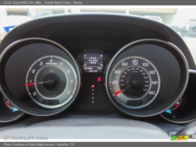 Crystal Black Pearl / Ebony 2012 Acura MDX SH-AWD