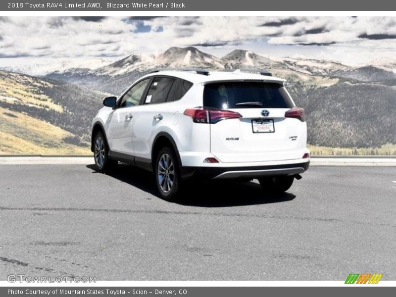 Blizzard White Pearl / Black 2018 Toyota RAV4 Limited AWD