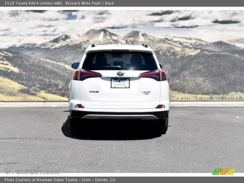 Blizzard White Pearl / Black 2018 Toyota RAV4 Limited AWD