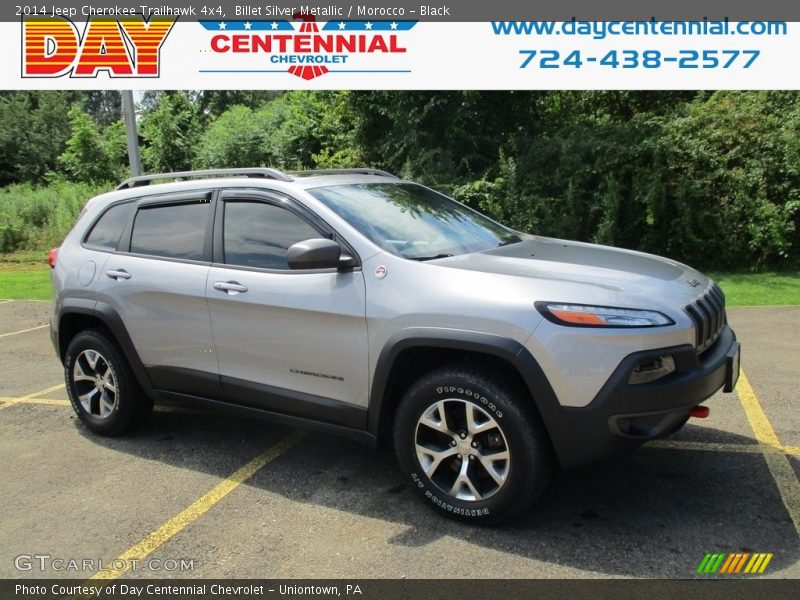 Billet Silver Metallic / Morocco - Black 2014 Jeep Cherokee Trailhawk 4x4