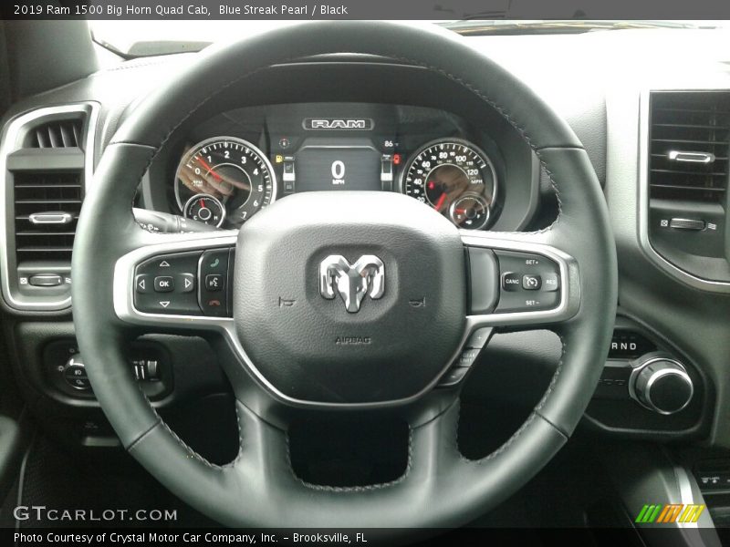 Blue Streak Pearl / Black 2019 Ram 1500 Big Horn Quad Cab